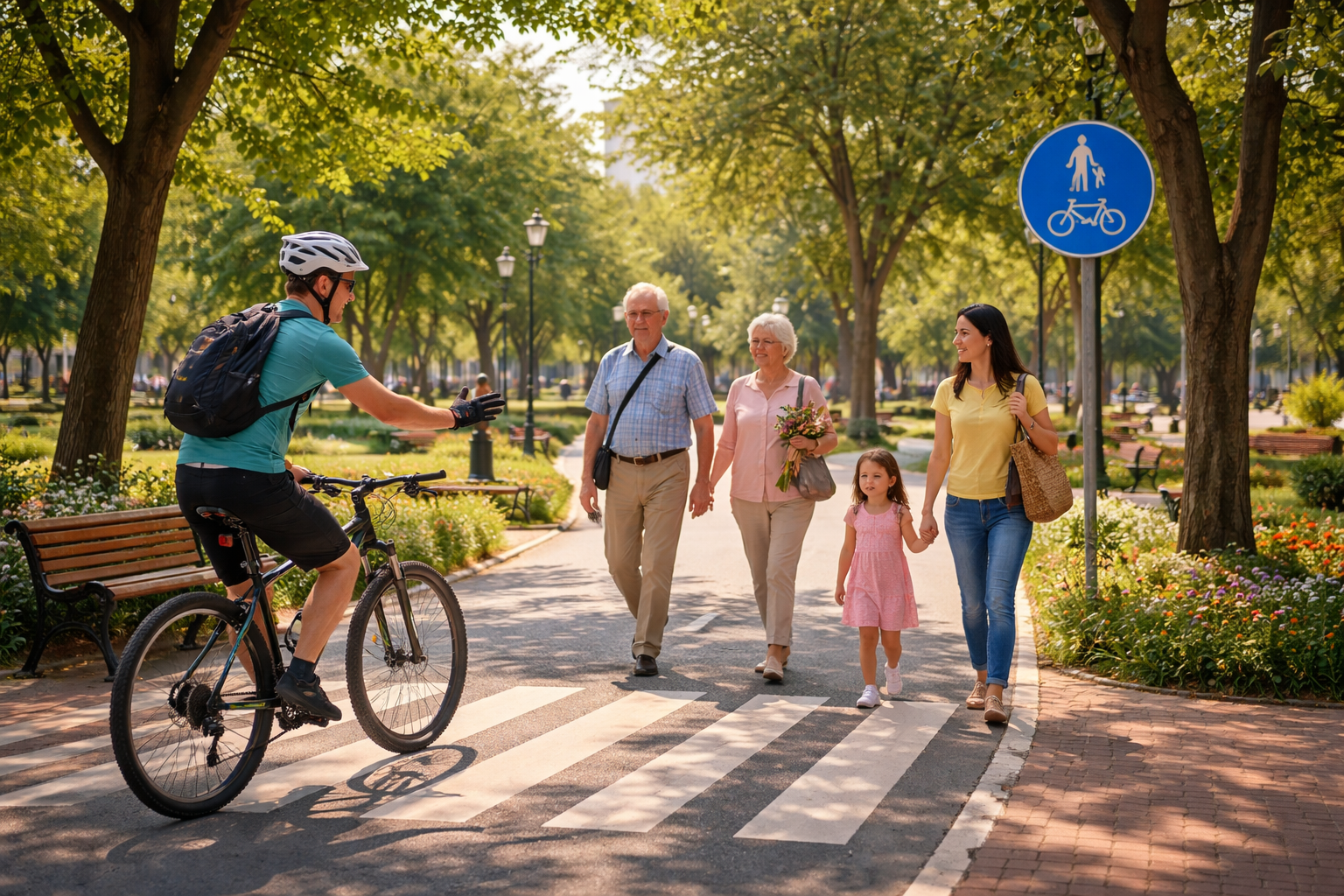 Paylasimli yollarda bisikletci ve yaya uyumu